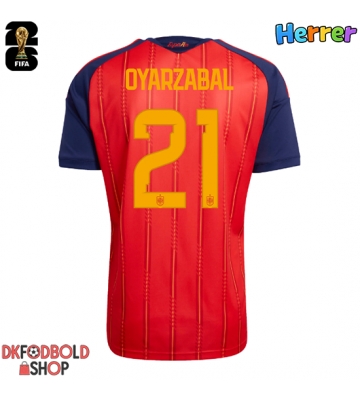 Spanien Mikel Oyarzabal #21 Hjemmebanetrøje VM 2026 Kort ærmer